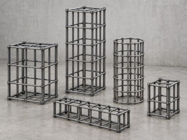 Fabricated steel protection and reinforcement-style cages